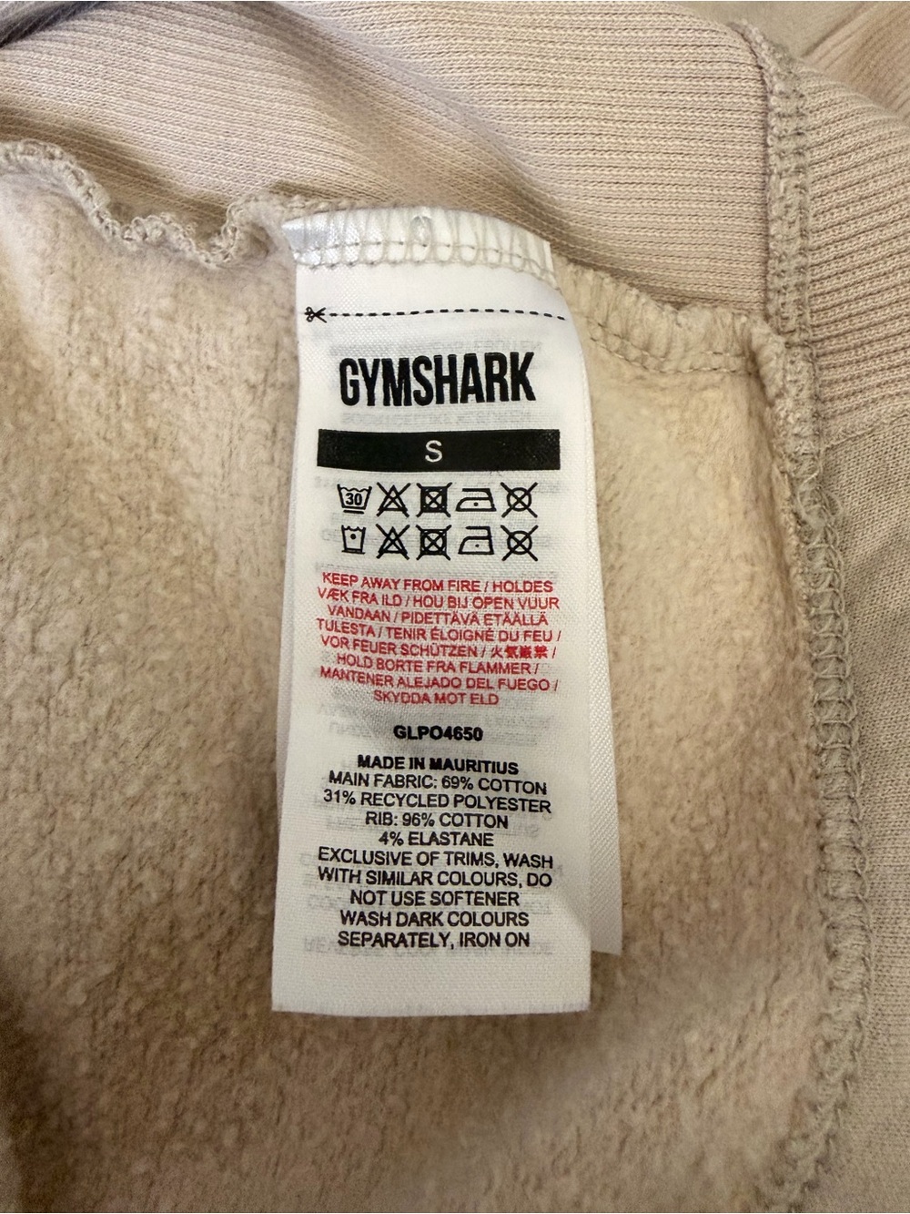 Gymshark Cropped Hoodie in Taupe - Picture 6 of 6